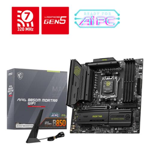 MSI MB AMD B850M MORTAR WIFI AM5,DDR5,QUALCOMM NCM865 MSI MB AMD B850M MORTAR WIFI AM5,DDR5,QUALCOMM NCM865