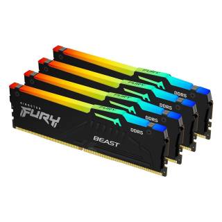 Kingston Fury Beast RGB 128GB Kit 4x32GB DDR5 5600MHz CL40 - Memorie RAM