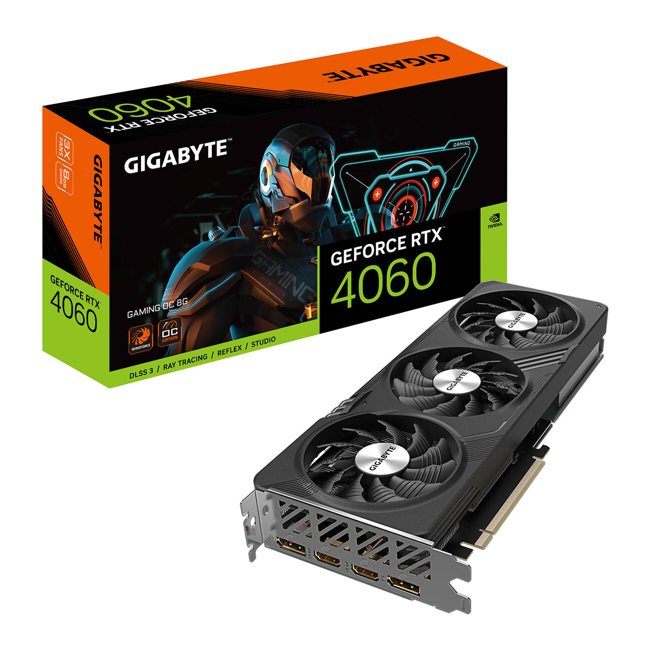 Gigabyte GeForce RTX 4060 Gaming OC 8GB GDDR6 DLSS 3 2*HDMI/2*DP PCi Ex 4.0 16x