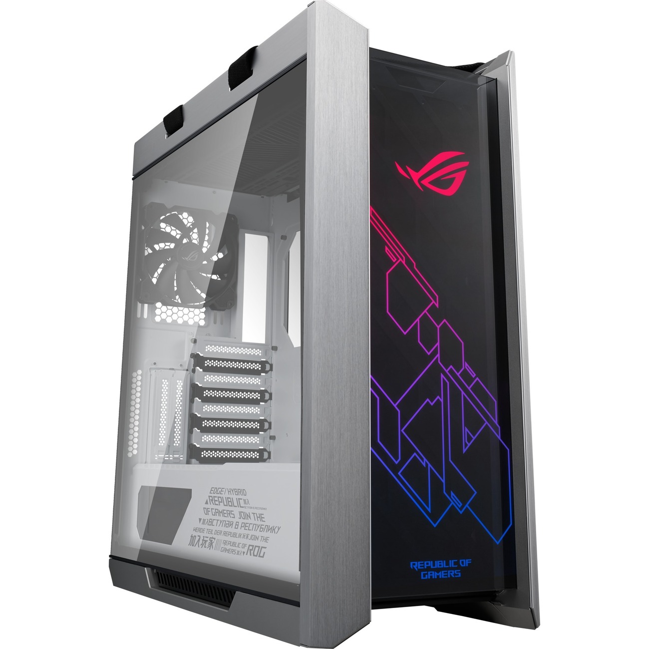 ASUS CASE GAMING GX601 ROG STRIX HELIOS WHITE MID TOWER, 8+2 SLOT ESPANSIONE, 3X140MM FRONT, 1X140MM