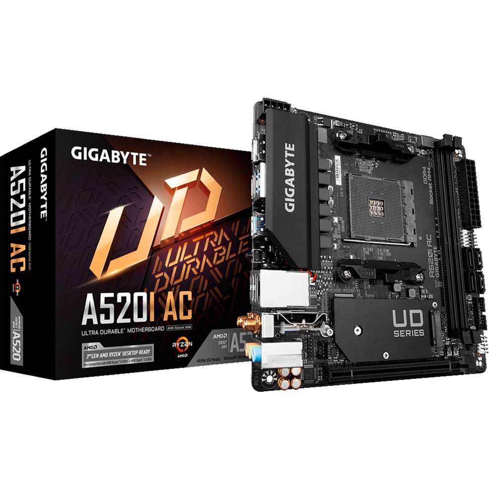 Gigabyte A520I AC scheda madre AMD A520 Socket AM4 mini ITX Gigabyte