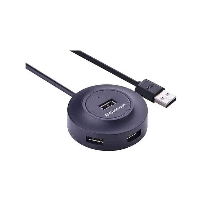 UGREEN HUB USB2.0 - 4 Porte USB2.0, 1m (Black)