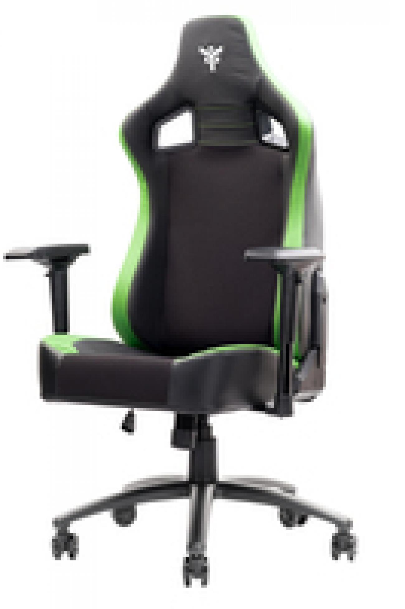 itek Gaming Chair SCOUT PM30 - PVCe Tessuto, Braccioli 4D, Nero Verde