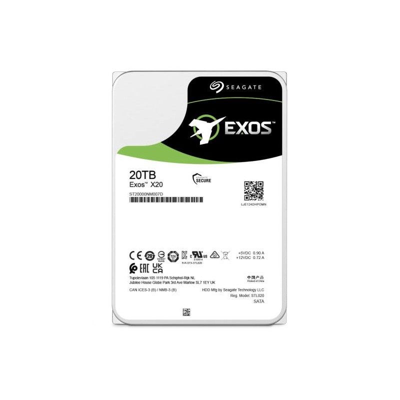 SEAGATE HDD EXOS 20 TB ENTERPR. SATA 3.5 7200 RPM