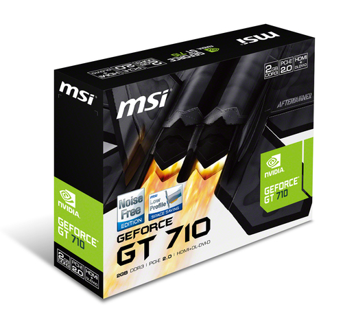 MSI VGA GEFORCE GT 710, GT 710 2GD3H LP, 2GB GDDR3, DVI/HDMI/VGA, LP