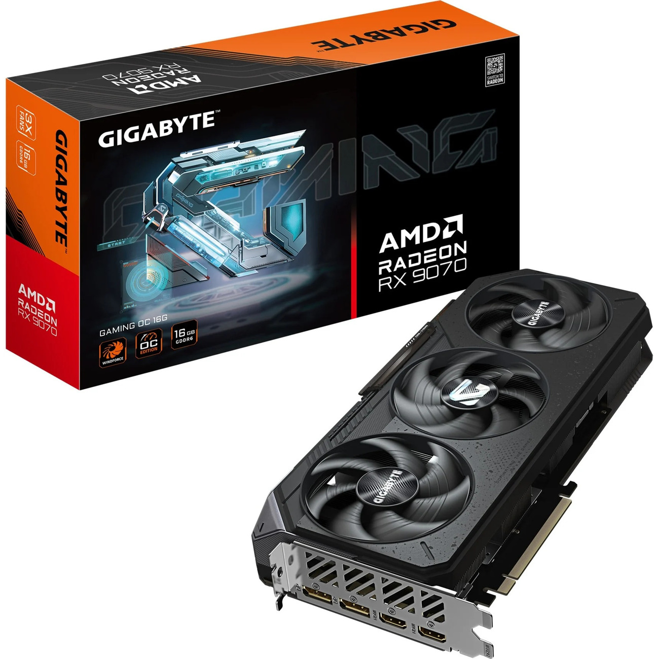 Gigabyte Radeon RX 9070 Gaming OC 16GB GDDR6 1*HDMI/3*DisplayPort PCi Ex 5.0 16x