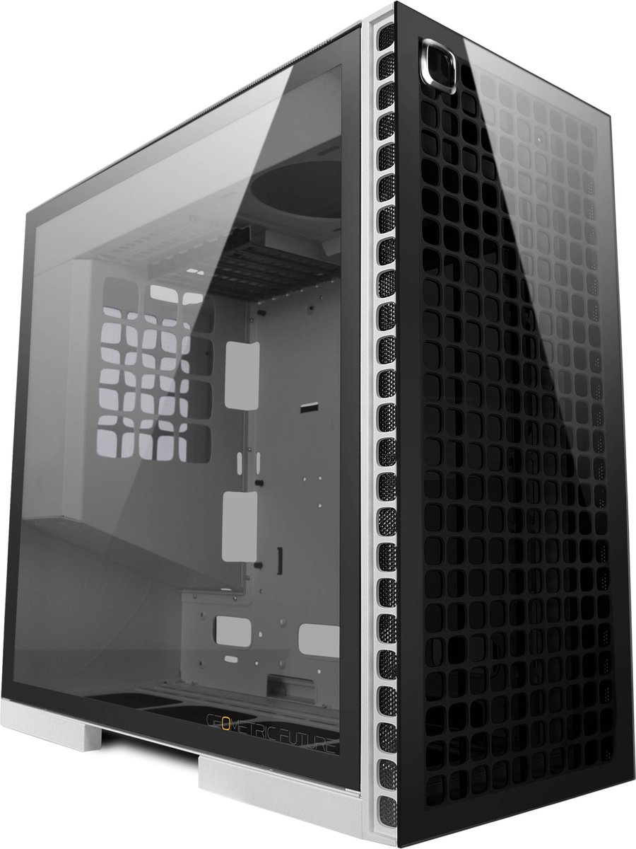 Geometric Future Cezanne Case Mid Tower No-Power Vetro Temperato minITX/mATX/ATX/E-ATX Bianco