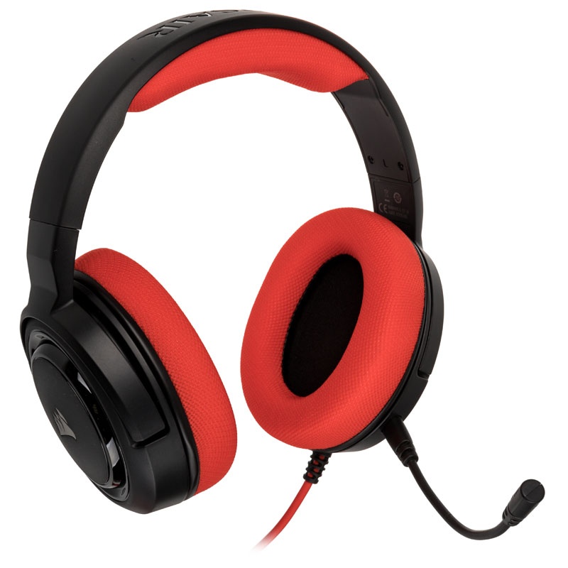 Corsair HS35 Red Cuffie con Microfono jack3.5 PC/XboxOne/PS4/Mobile