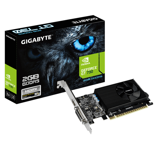 Gigabyte GeForce GT 730 D5 2GB GDDR5 HDMI/2*DVI PCi Ex 2.0 16x - GV-N730D5-2GL 1.0 Scheda Video