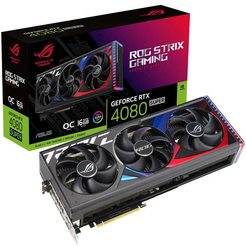 Asus Rog Strix GeForce RTX 4080 Super OC 16GB GDDR6X DLSS3 2*HDMI/3*DP PCi Ex 4.0 16x