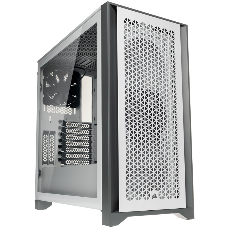 Corsair 4000D Airflow Case Mid-Tower, Vetro Temperato, Bianco