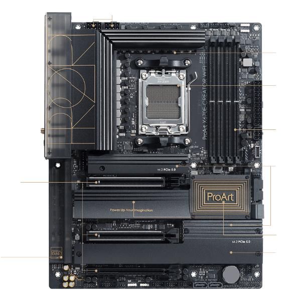 ASUS MB AMD X670E, PROART X670E-CREATOR WIFI DDR5, AM5, ATX, 90MB1B90-M0EAY0