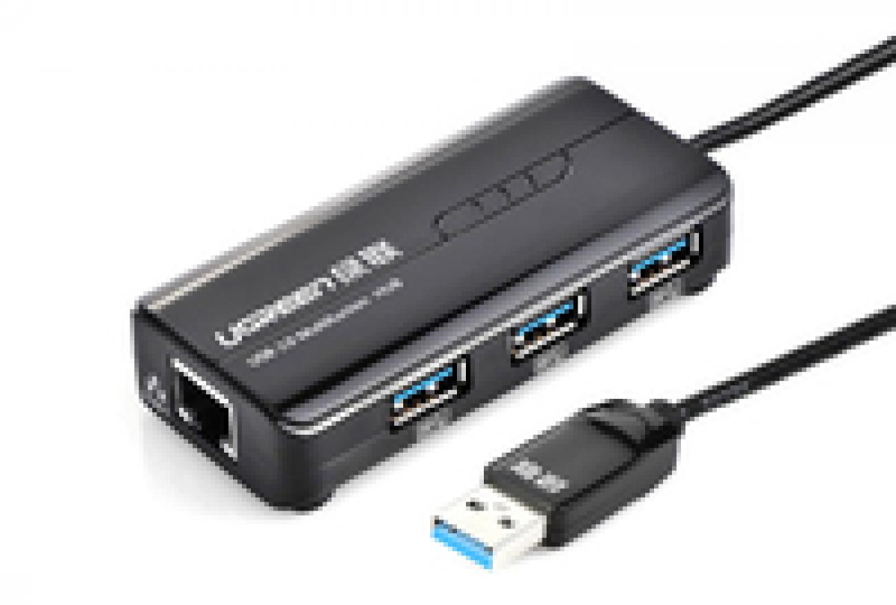 UGREEN HUB USB 3.0 - 4 porte USB3.0 e adattatore Gigabit Ethernet