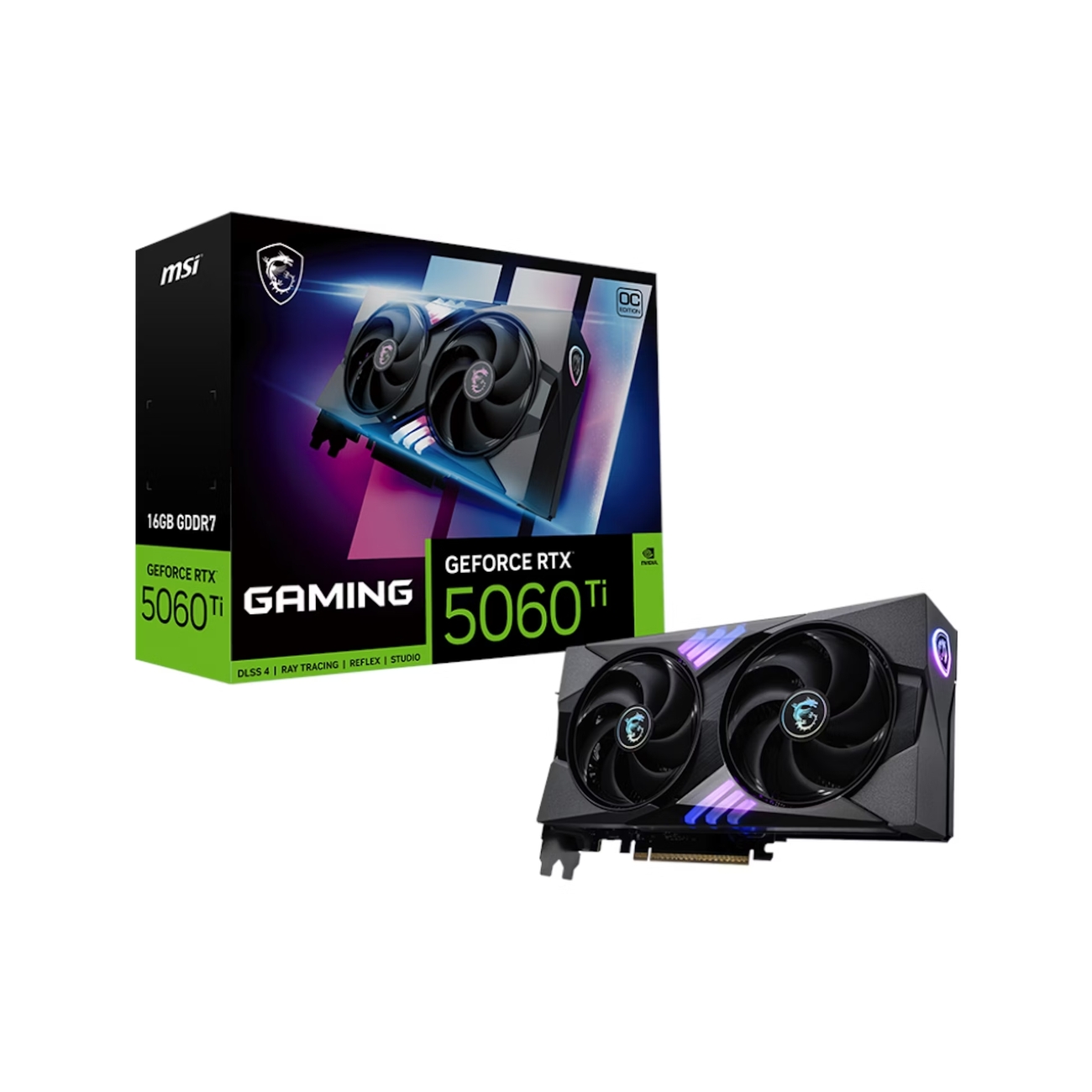 MSI GeForce RTX 5060 Ti 16G GAMING OC 16GB GDDR7 DLSS4 1*HDMI/3*DisplayPort PCi Ex 5.0 16x