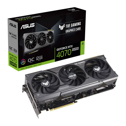 Asus GeForce RTX 4070 Super TUF Gaming OC 12GB GDDR6X DLSS3 HDMI/3*DP PCi Ex 4.0 16x