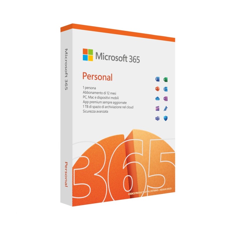 MICROSOFT M365 PERSONAL ITALIAN SUBSCR 1YR EUROZONE MEDIALESS P10 MICROSOFT